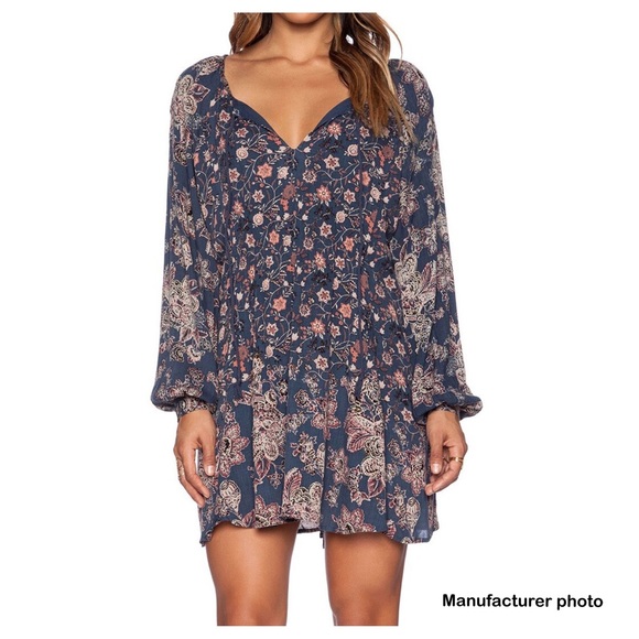 Free People Lucky Loosey Indigo Dress - Picture 9 of 9